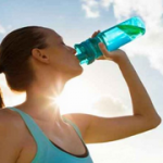 Woman drinking water