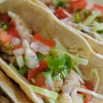 Fish taco with salsa