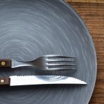 Knife and fork on plate