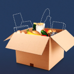 Graphic illustration of a box of food